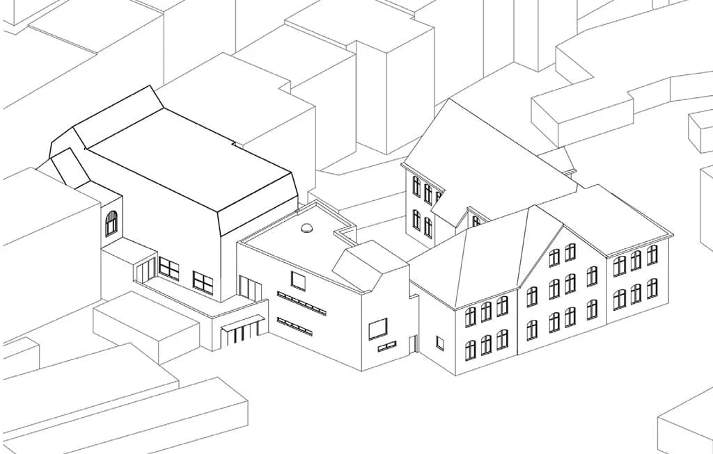 Rendering of the staircase