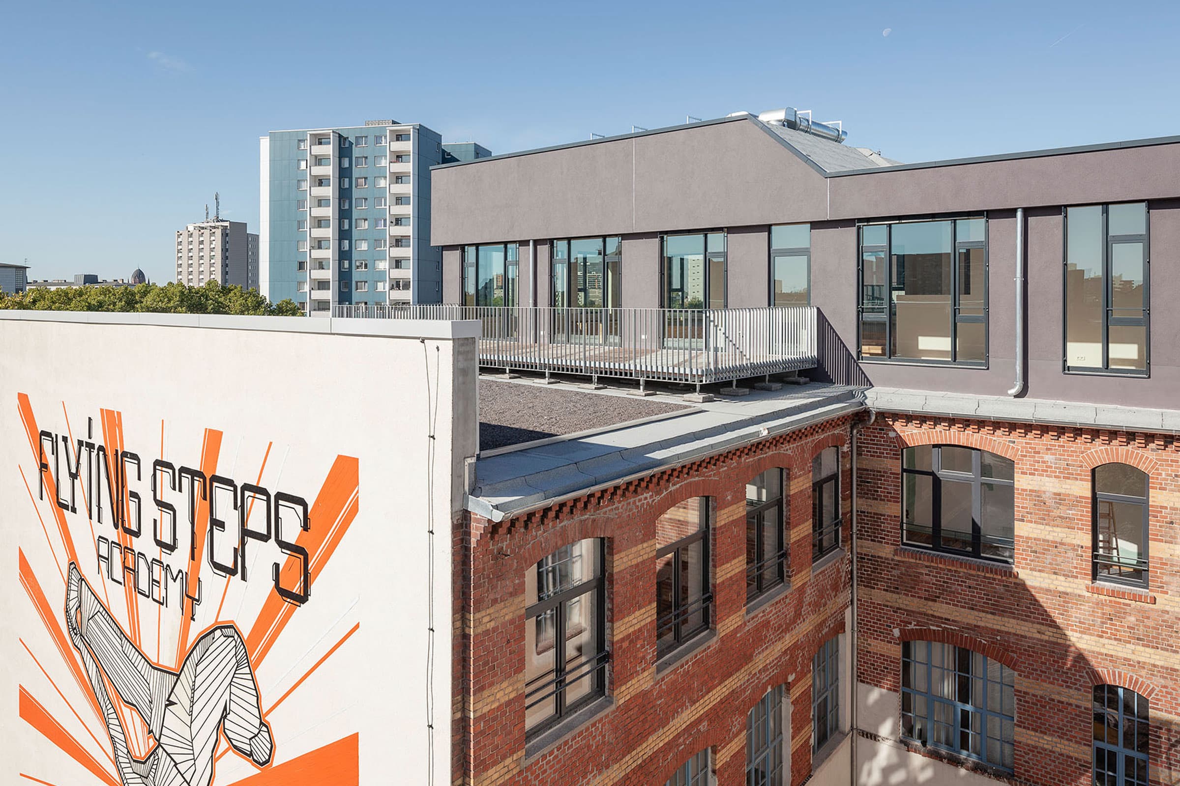 Exterior view of the Ritterstrasse rooftop addition