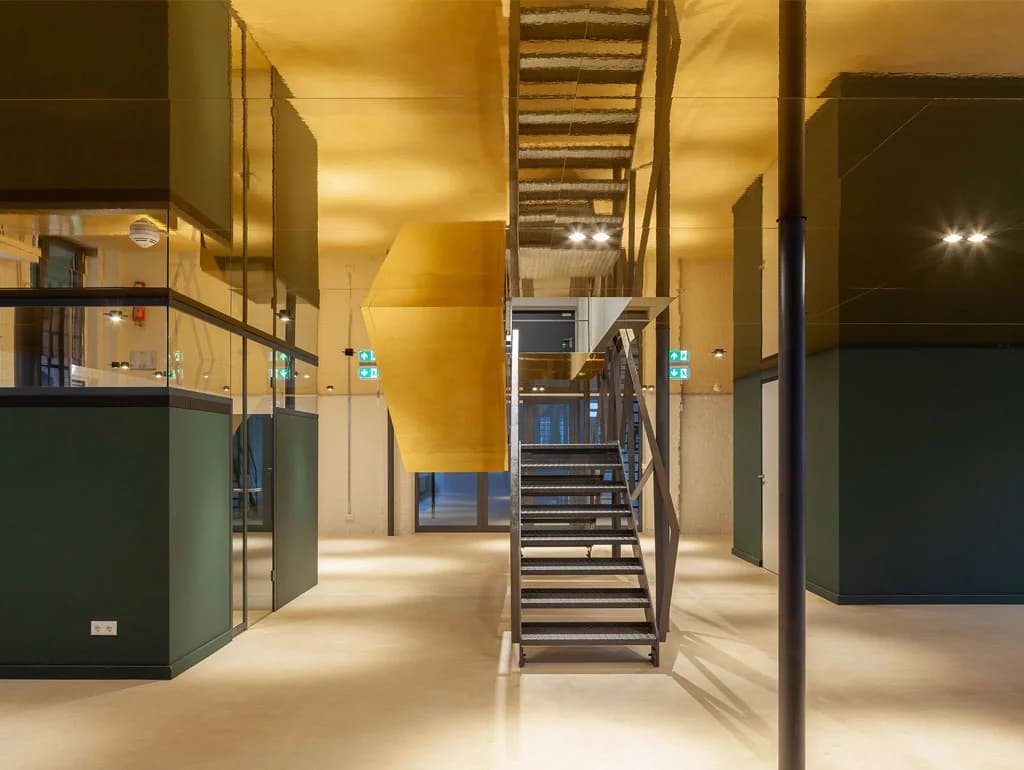 Wide view of the main workspace